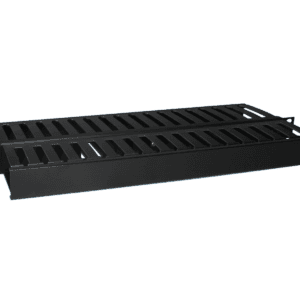 AlignFlow Horizontal Cable Manager, 19" 1U, Double-Sided with Cover and 2 Cable Entry Holes