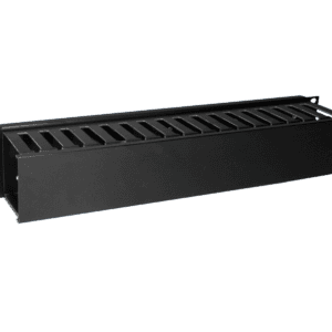 AlignFlow Horizontal Cable Manager, 19" 2U, Single-Sided with Cover