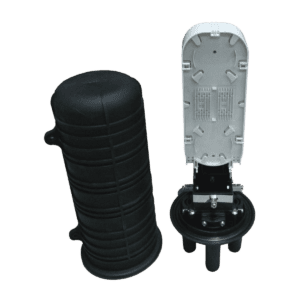 DomeFOSE Dome Fiber Optic Splice Enclosure, 120F Capacity, Heat Shrink Seal, 3 Round & 1 Oval Ports (PP)